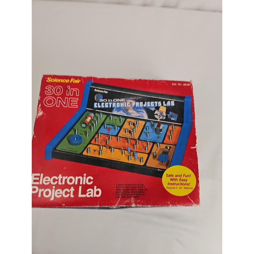 Vintage Radio Shack Science Fair 30 In One Electronic Project Lab 28-161
